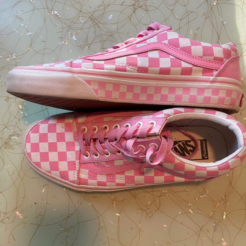 Custom pink vans